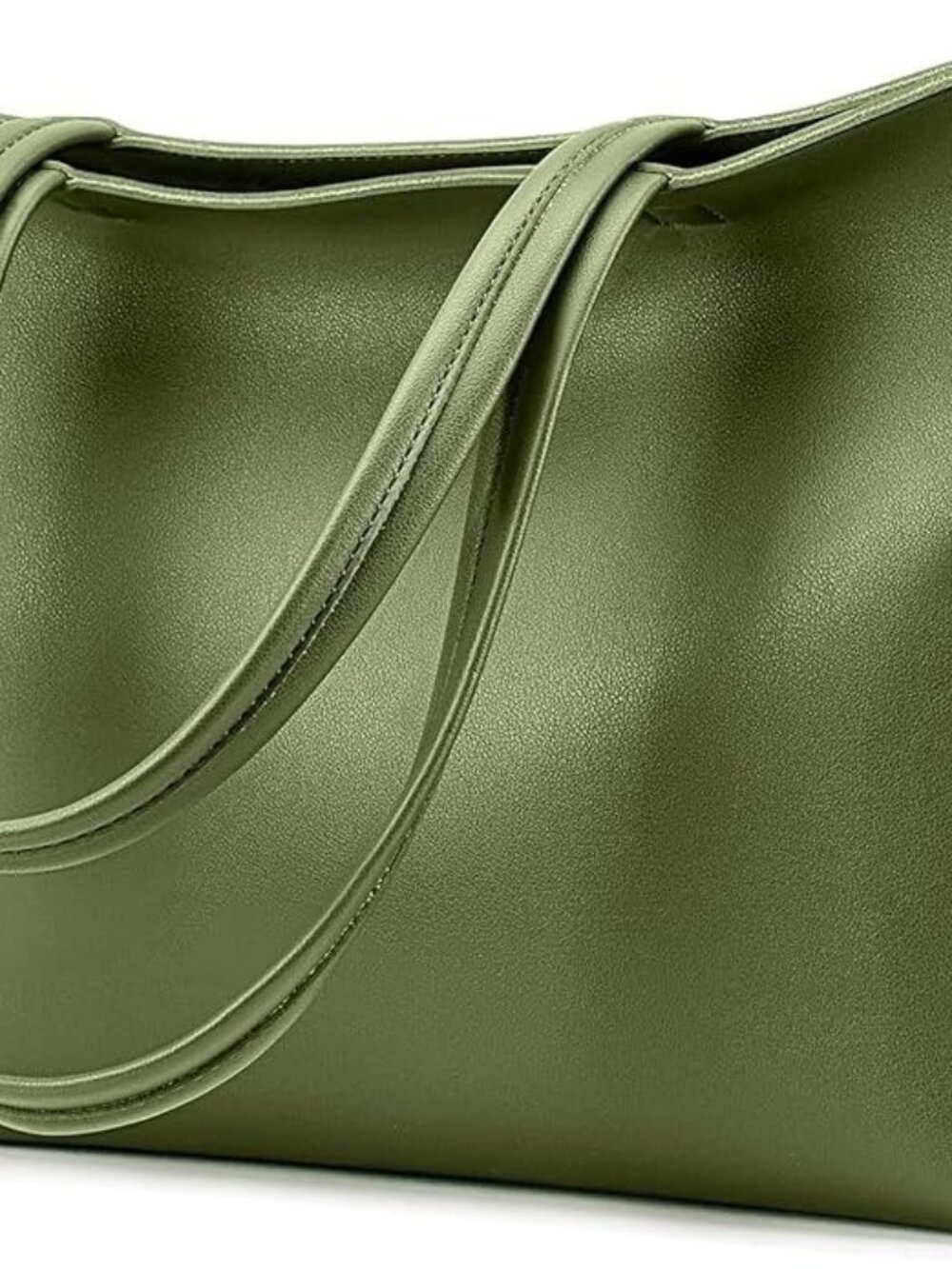 Tote Bag Zipper Shoulder Bag Faux Leather Purse Satchel for Women Casual Handbag